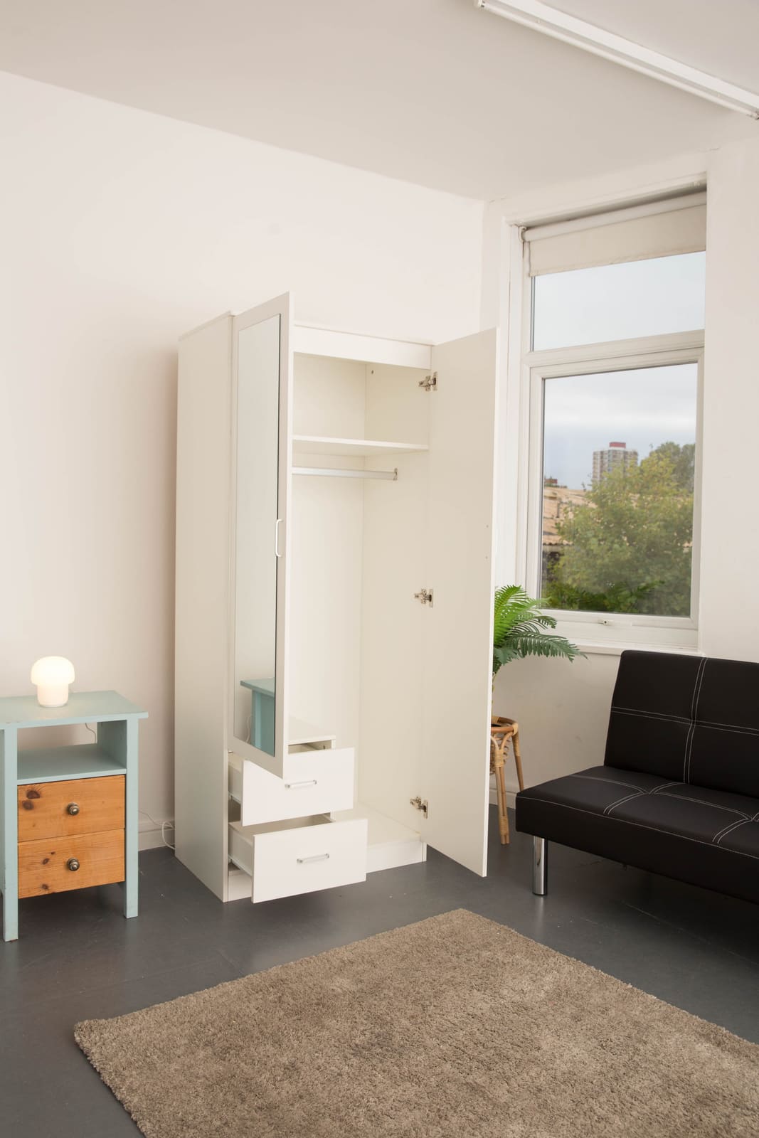 2 Door Wardrobe with Mirror and Drawers Delivered in Balham view 4