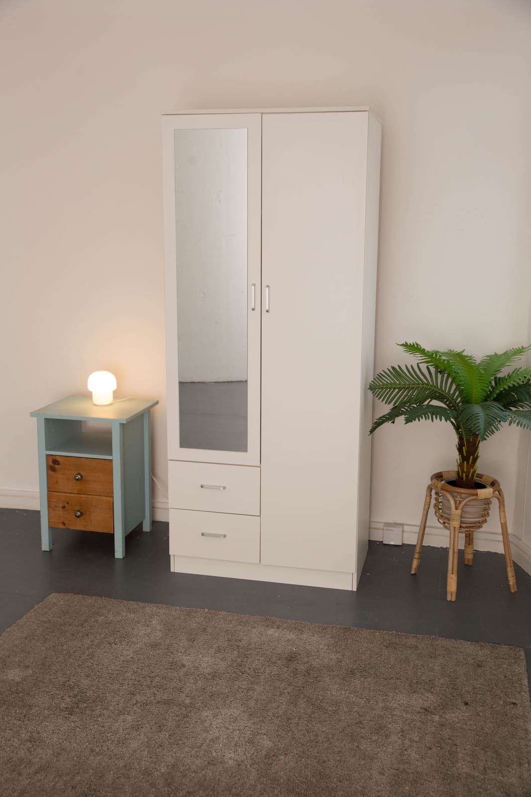 2 Door Wardrobe with Mirror view 4